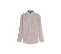 OLYMP Camisa de negocios de manga larga para hombre, a rayas, corte moderno, cuello Kent, fácil de planchar, para negocios y traje, Turrón 27, 50 Grande