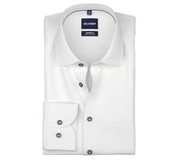 OLYMP Camisa de negocios de manga larga para hombre, ajuste cómodo, cuello Kent, fácil de planchar, para negocios y traje, Blanco 0, 50 Grande