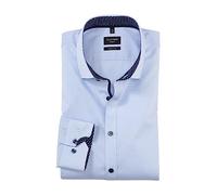 Olymp Camisa de Negocios de Manga Larga para Hombre, Color Liso, Muy Delgada, Moderna, Azul 11., 36