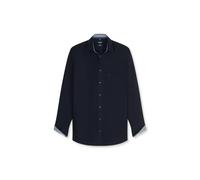 OLYMP Camisa de negocios de manga larga para hombre, corte moderno, cuello Kent, fácil de planchar, para negocios y traje, azul marino 18., 48