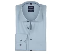 OLYMP Camisa de negocios de manga larga para hombre, corte moderno, cuello Kent, fácil de planchar, para negocios y traje, Azul 11., 44