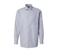 OLYMP Camisa navy / marrón oscuro / blanco L-XL navy / marrón oscuro / blanco
