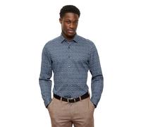 OLYMP Camiseta de manga larga para hombre 200584, impresión digital en color liso, nivel 5 Body fit (15/05/2015 - F16), New York Kent-2, azul marino 18., 43