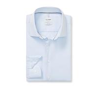 OLYMP Camiseta de manga larga para hombre Level Five, lisa, 366 nivel 5, body fit (15.05.2015 - F16), 21 New York Kent-2, Azul Claro 10, 41