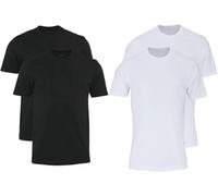 Olymp - Camiseta para hombre con cuello redondo, paquete doble uni schwarz L