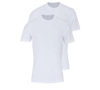 Olymp - Camiseta para hombre con cuello redondo, paquete doble Weiß M