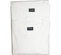 Olymp - Camiseta para hombre con cuello redondo, paquete doble Weiß XXL