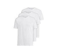 OLYMP Camiseta para hombre de cuello redondo, moderno, monocolor, ajuste moderno, Blanco 00., M