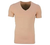Olymp Cuerpo Ajuste Level Cinco 5 Camiseta Básica Color Piel Cuello Pico 0801 12