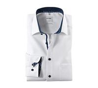 OLYMP Custom Fit - Camisa de Manga Larga para Hombre Blanco 47