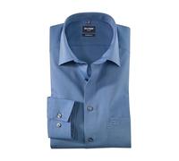 OLYMP Global Kent - Camisa de manga larga para hombre, Azul medio., 42