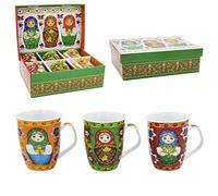 Olymp Juego de 6 tazas de café matjoschka de 330 ml, en caja de regalo