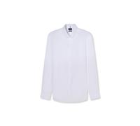 OLYMP Level Five Body Fit Camisa de manga larga con botones cuello elástico blanco, Blanco, 42