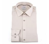 Olymp Level Five Body Herren Camisa Clásica Beige 202114 22 Natur Slim Fit