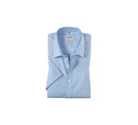 OLYMP Level Five Camisa de manga corta para hombre, color uniforme, entallada al cuerpo , cuello de camisa, Azul claro 10, 44