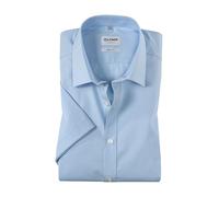 OLYMP Level Five Camisa de manga corta para hombre, color uniforme, entallada al cuerpo , cuello de camisa, Azul claro 10, 40