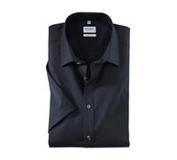 OLYMP Level Five Camisa de manga corta para hombre, color uniforme, entallada al cuerpo , cuello de camisa, azul marino 18., 45