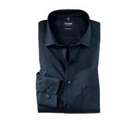 OLYMP Luxor Comfort Fit Camisa de manga larga a cuadros, Azul Noche 14, 40