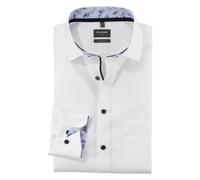 Olymp Luxor Hombre Camisa Estilo de Negocios Modern Fit Blanco 120674 00