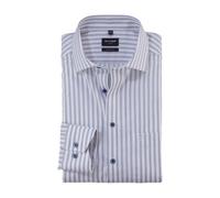 Olymp Luxor Modern Fit Hombre Businesshemd Azul Blanco Rayas 120874 18 Marina