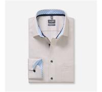 Olymp Luxor Modern Fit Hombre Businesshemd Marrón de Rayas 122814 27 Turrón