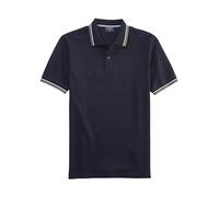OLYMP Polo de manga corta para hombre, estilo informal, efecto piqué, 984, informal, corte regular, 99, no se puede asignar, azul marino 18., XL