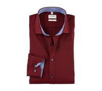 OLYMP Royal Kent - Camisa de manga larga para hombre, Rojo Oscuro 39, 37