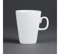 Olympia 12 x tazas de porcelana tazas 285 ml 10 oz 110 mm porcelana café taza de té