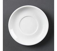 Olympia 12 x Whiteware apilamiento platillos de Espresso de plato de porcelana cocina