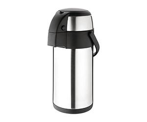 Olympia Airpot, tetera de acero inoxidable con infusor a bomba, 370 x 151 mm, 3 litros