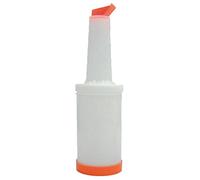 Olympia C176 - Botella naranja para verter y conservar bebidas, vertido libre para cócteles y zumos, recipiente de almacenamiento con código de color
