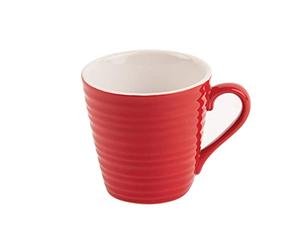 Olympia CAF - Tazas aromáticas en color rojo, 340 ml, 12 onzas, 6 unidades