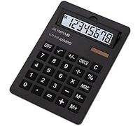Olympia - Calculadora de bolsillo con pantalla LCD, color negro