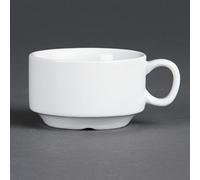 Olympia CB471, Apilamiento de Tazas de Café Expreso, Blanco, 85 ml, Pack de 12