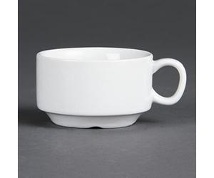 Olympia CB471, Apilamiento de Tazas de Café Expreso, Blanco, 85 ml, Pack de 12