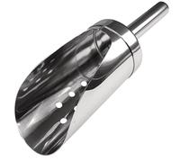 Olympia CF647 - Pala pequeña perforada para hielo en acero inoxidable plateado, apta para máquina de hielo, multiusos para caramelos, cocina, bar y fiestas