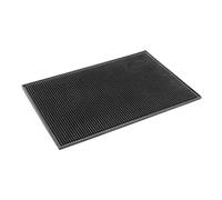 Olympia F977 - Alfombrilla de barra de goma negra antideslizante de 450 x 300 mm, para servicio en bar, recogida de derrames y secado de vajilla en bares domésticos, pubs y restaurantes