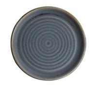 Olympia FA302 Plato redondo de lona con borde pequeño, 180 mm, azul granito, paquete de 6