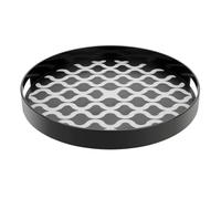 Olympia Kristallon - Bandeja Redonda Antideslizante de policarbonato con Asas, 355 mm