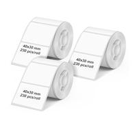 Olympia Label PM220 - Pack de 3 etiquetas para impresora de etiquetas PM220 | 40 × 30 mm | 690 etiquetas | impermeable y resistente a la abrasión | Etiquetas para impresora de etiquetas PM220