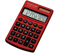 Olympia LCD 1110 Calculadora de bolsillo, color rojo