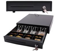 Olympia MD 335C - Caja Registradora, Cajón de efectivo con 4 compartimentos para billetes y 8 para monedas, con conector RJ-12 de 12 a 24 V