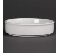 Olympia Mediterranean - Platos apilables (porcelana, 134 mm), color blanco