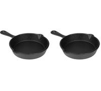 Olympia Mini sartén redonda de hierro fundido, utensilios de cocina comerciales - 100 (Ø) mm (Paquete de 2)