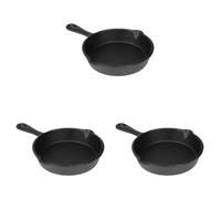 Olympia Mini sartén redonda de hierro fundido, utensilios de cocina comerciales - 100 (Ø) mm (Paquete de 3)