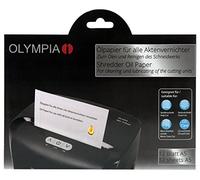 Olympia Papel lubricante para destructora – limpia y lubrica el corte de la planta