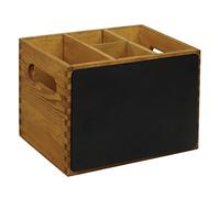 Olympia - Organizador con pizarra para mesa, 150 x 210 x 160 mm, madera, artículo para boda