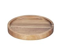 Olympia Platos redondos de madera de acacia de 150 mm, resistentes, duraderos, fáciles de limpiar, elegantes, para hotel, restaurante, cafetería, bar, bistró, comida o comedor