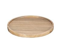 Olympia Platos redondos de madera de acacia de 250 mm, resistentes, duraderos, fáciles de limpiar, elegantes, para hotel, restaurante, cafetería, bistró, comida o comedor