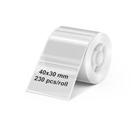 Olympia Rollo de etiquetas para PM220 | 40 × 30 mm | Transparente | Etiquetas para impresora de etiquetas PM220 | Impermeable y resistente a la abrasión